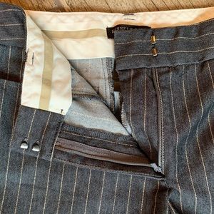 Kenneth Cole Dark Gray Pin Stripe Denim Trouser size 8 Excellent Like New